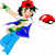 Ash throwing a PokΘBall -11/99