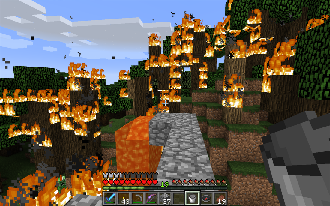 Burning Woods in Minecraft