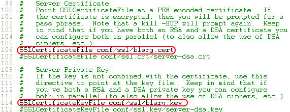 ssl.conf cert and key