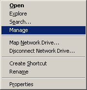 Manage on Right Click Context Menu