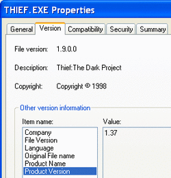 THIEF.EXE Version