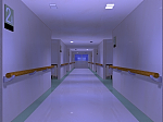 08 病院 - 廊下（暗）サンプル