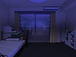 16 部屋2 - 学生部屋 夜