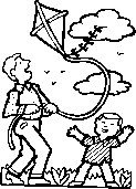 man, boy & kite