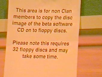 [Floppy disc copying sign]