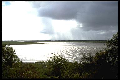 [photograph showing confluence of Freckleton Pool with Ribble]