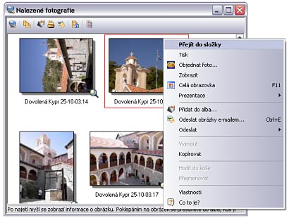 Volby pro nalezenΘ fotografie