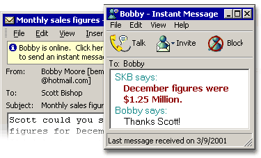 Screen shot: MSN Instant Messenger 