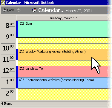 Animation: Color-coded calendar and Propose New Time option