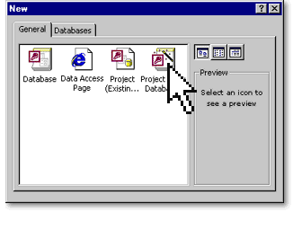 Access Database Project screen