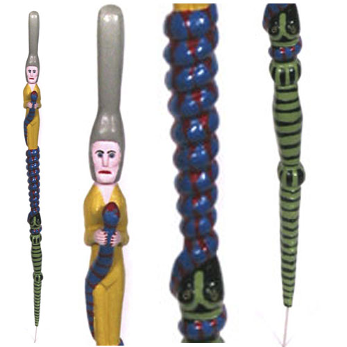 Alligator, Snake and Woman Cane