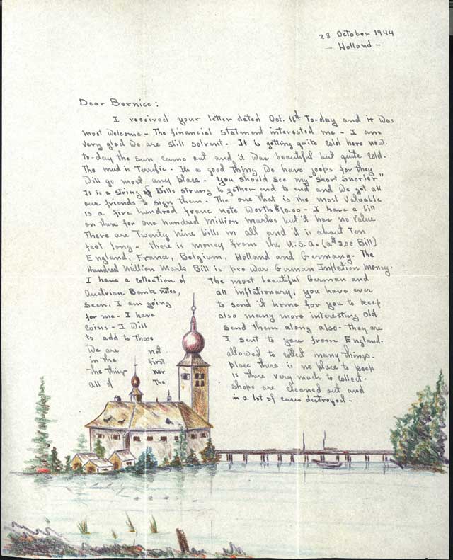 Illustrated WWII Letter