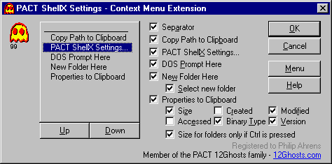 PACT Shell Extension: Add user defined context menu commands!